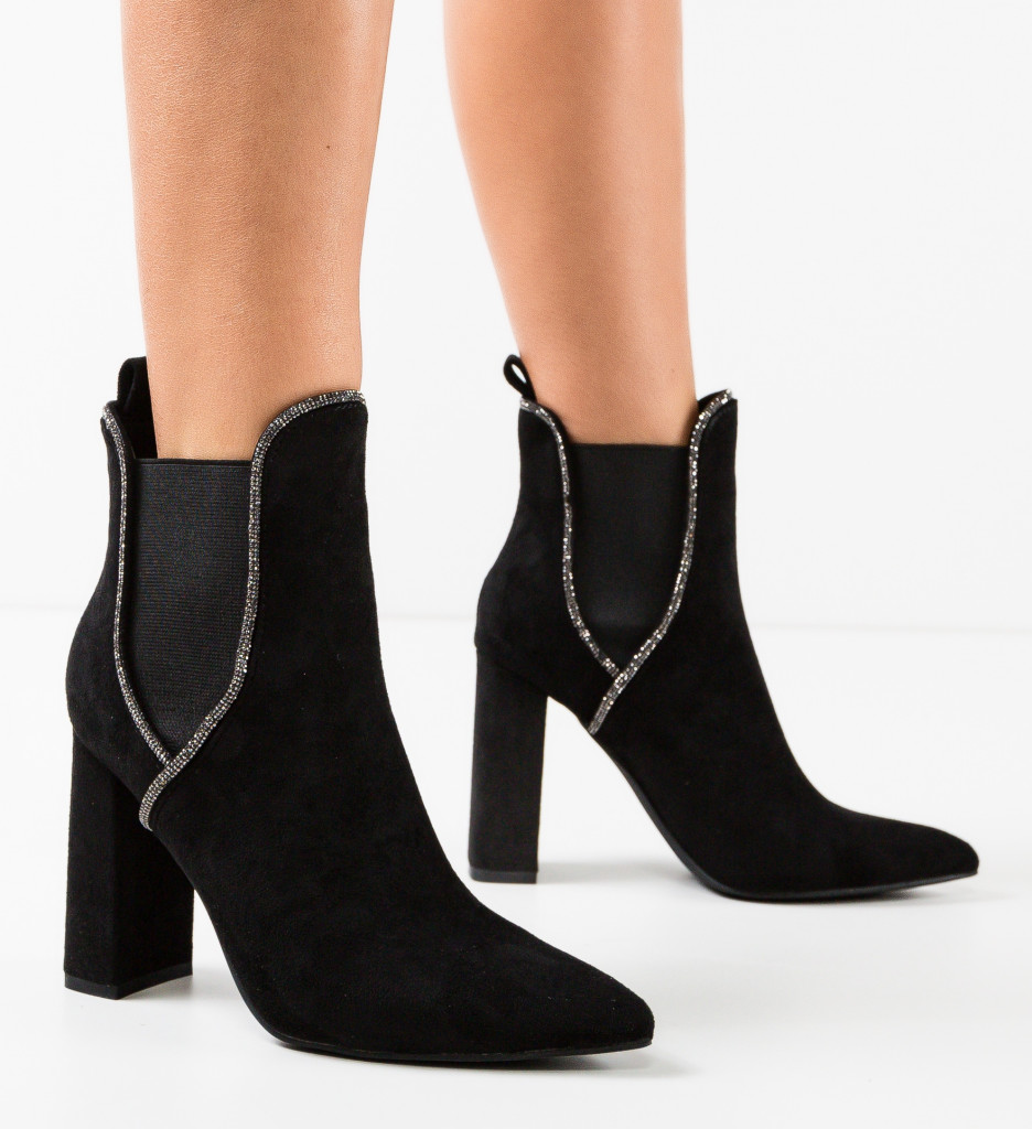 Botine Dama Mckay Negre | Eleganță și Stil - imagine 2
