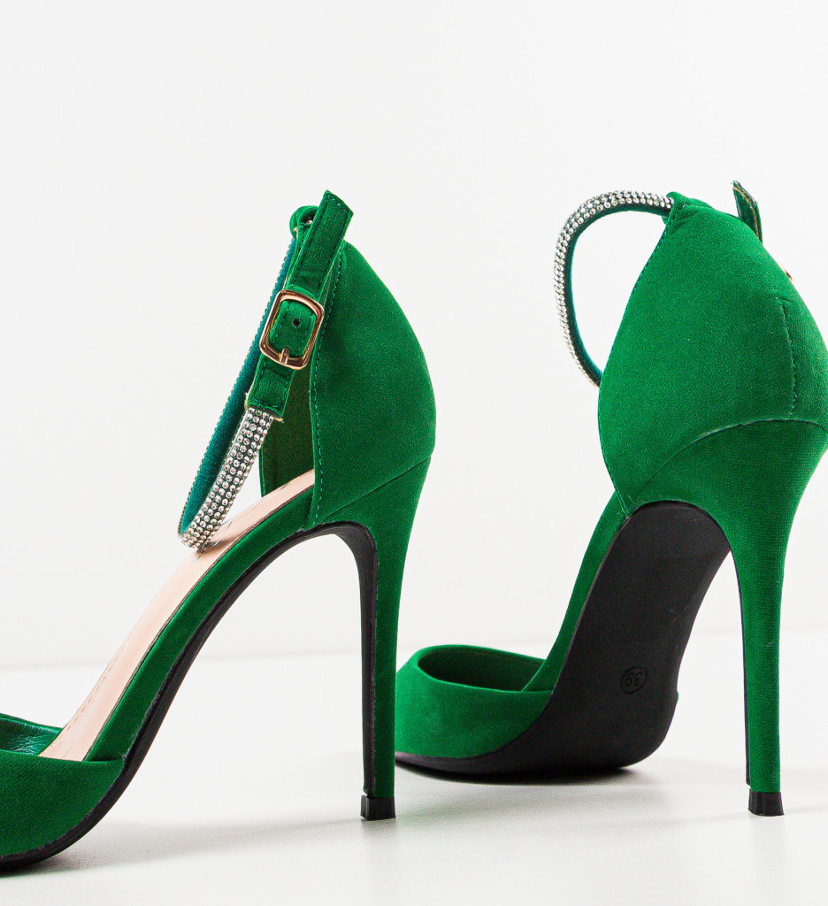 Pantofi dama Lyvya Verzi cu toc elegant - imagine 7