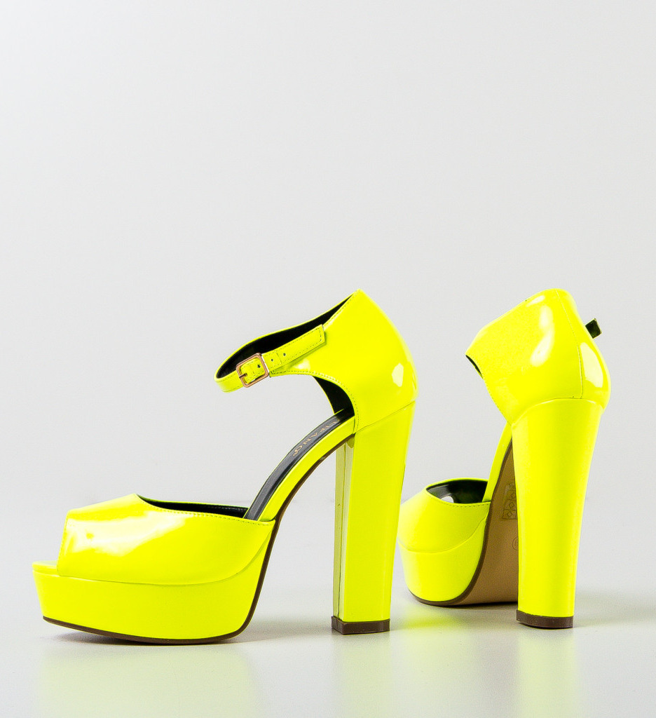 Sandale Holden Verzi Neon cu Toc - Eleganță Vibrantă - imagine 7