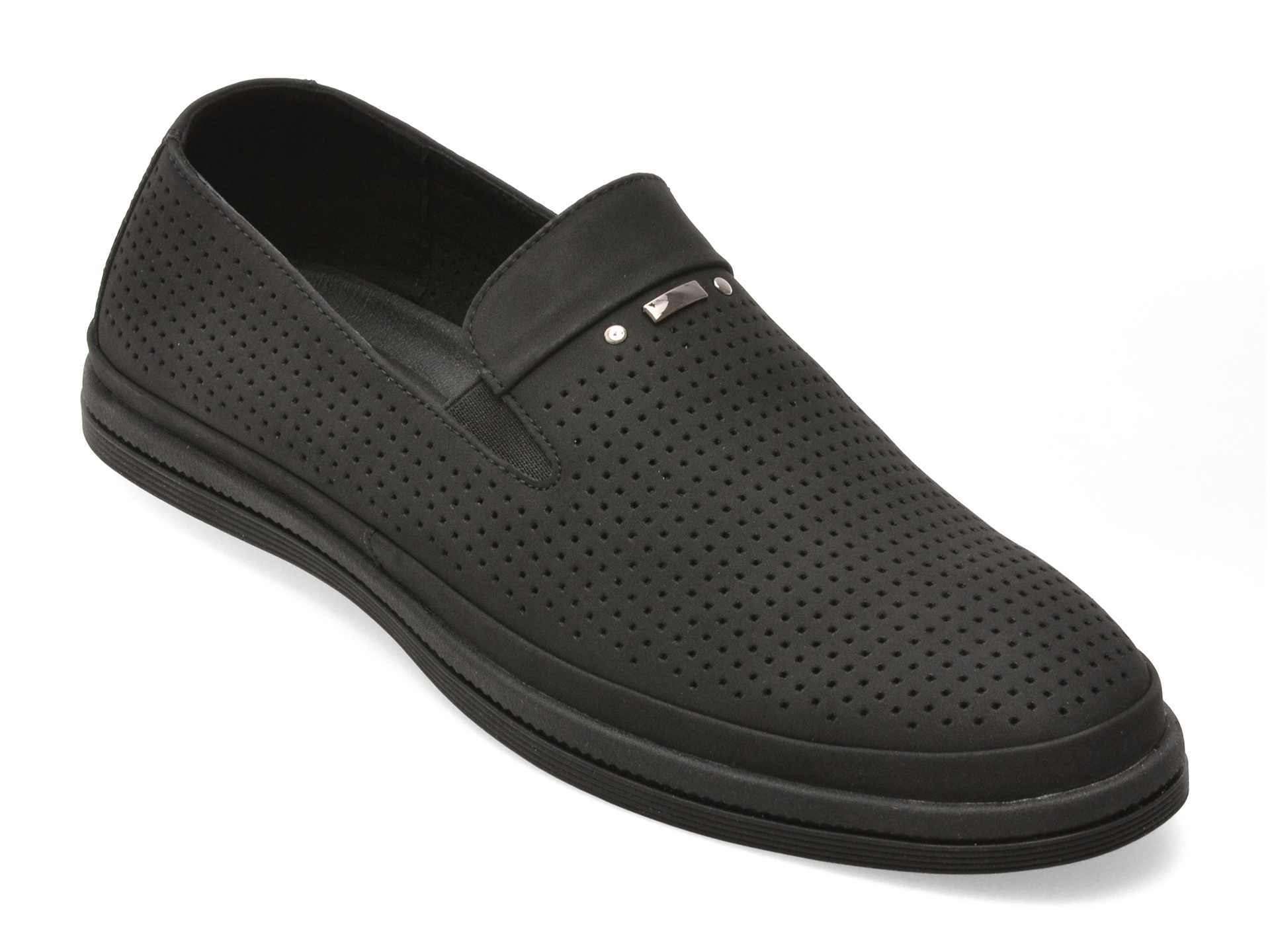 Mocasini OTTER negri din piele naturală | Eleganță