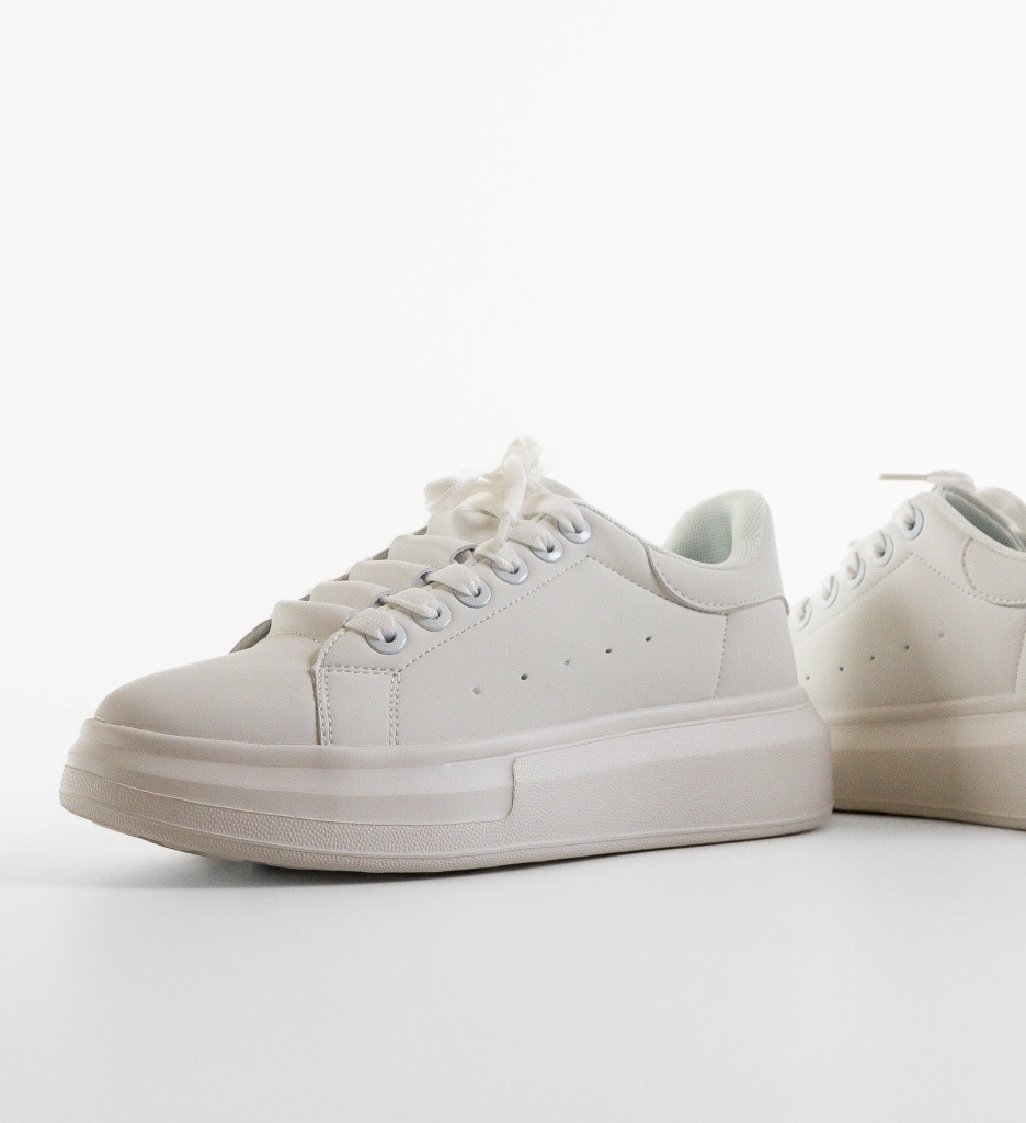 Sneakers Dama Albe | Confort și Stil Urban - imagine 5