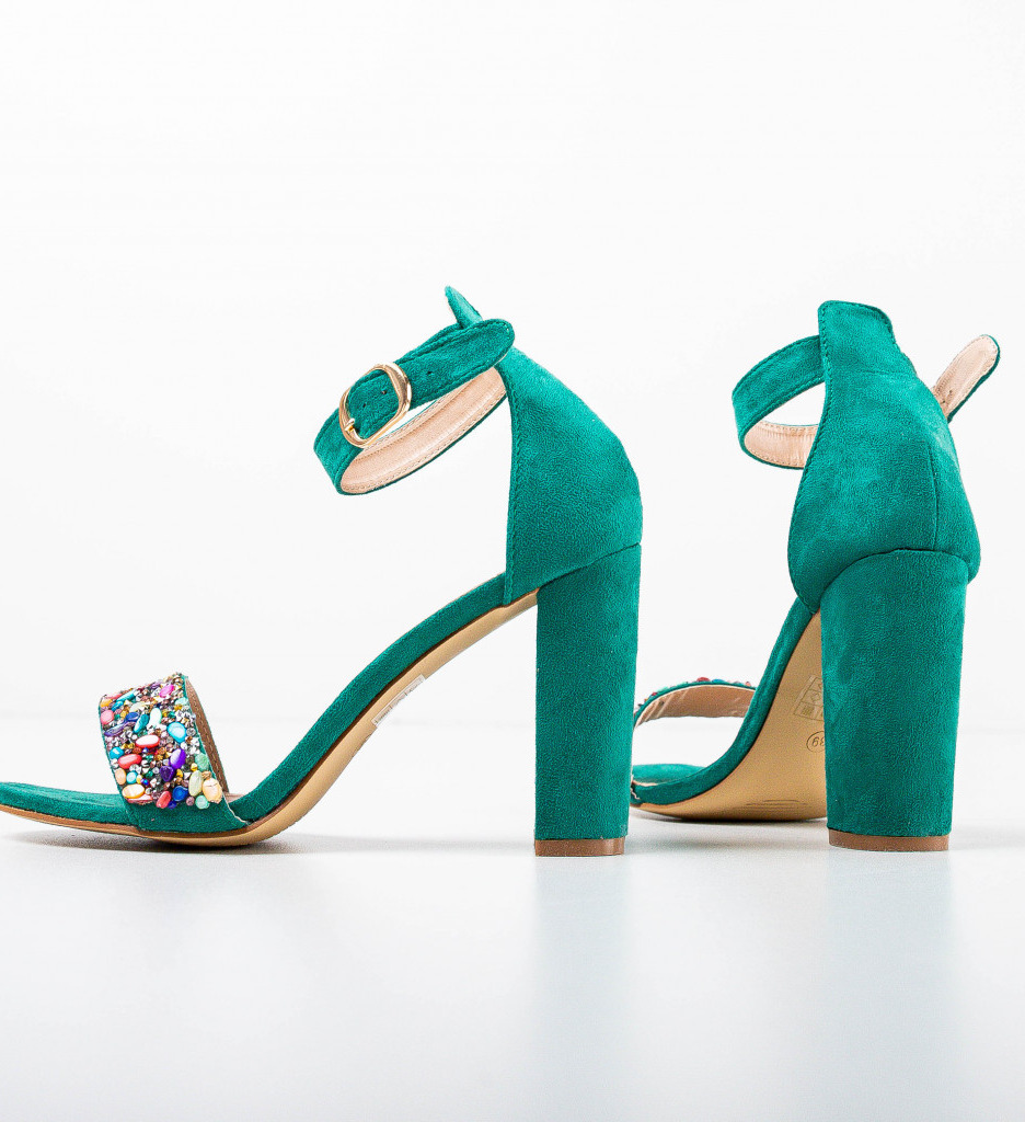 Sandale Marink Verzi cu Toc | Eleganță Vară - imagine 8