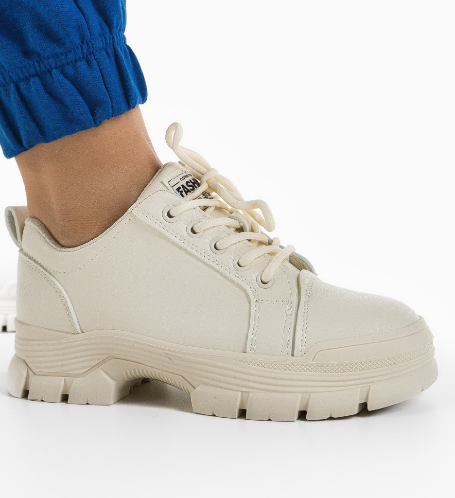 Pantofi Casual Tillie Bej - Confort Asigurat - imagine 3