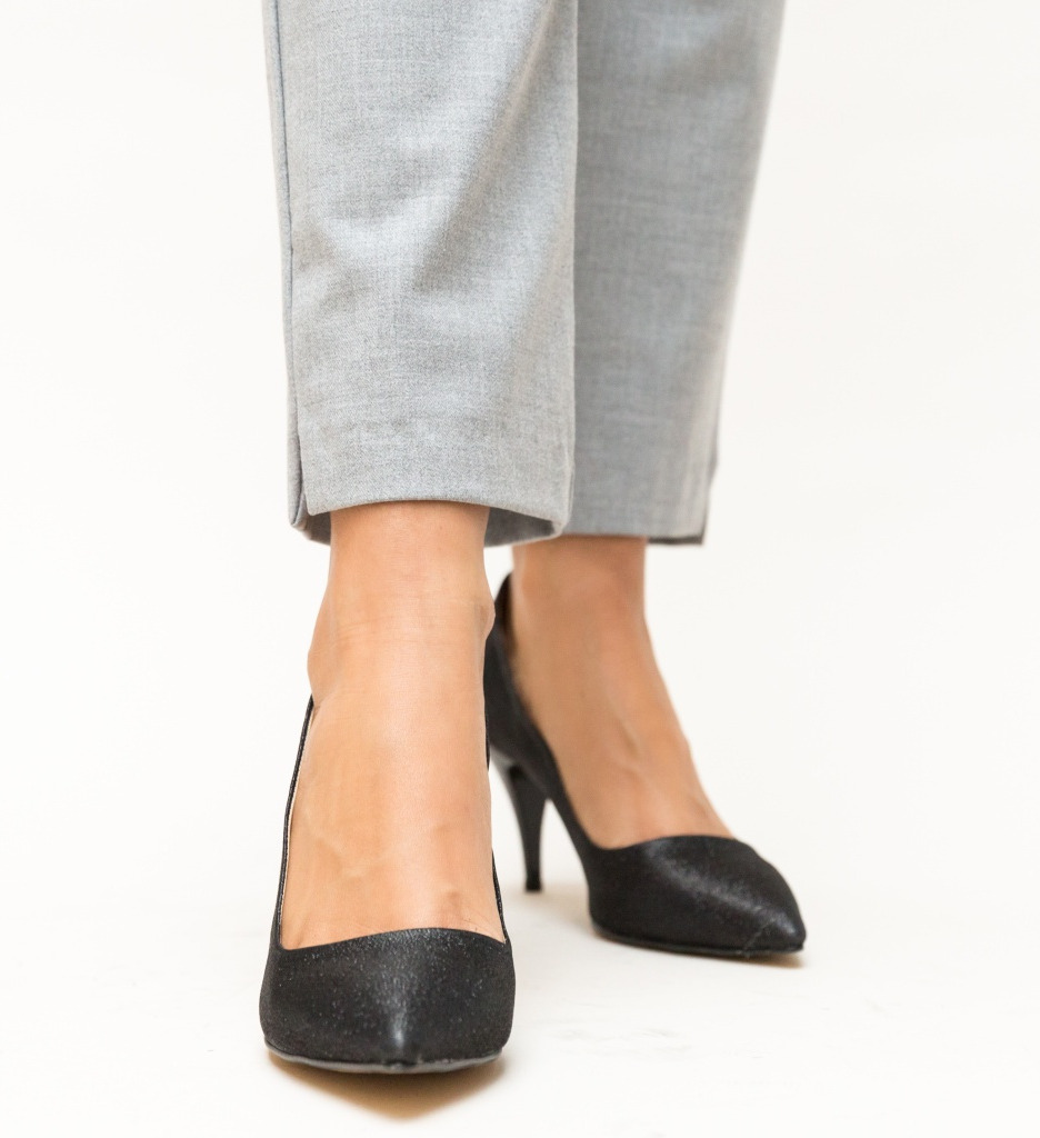 Pantofi cu Toc Negri Buhas - Eleganță și Stil - imagine 2