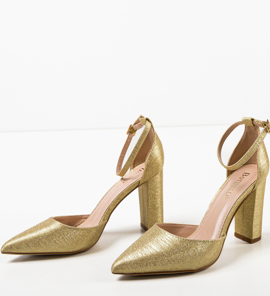 Pantofi cu toc Nakara Aurii - Eleganță și Stil - imagine 7