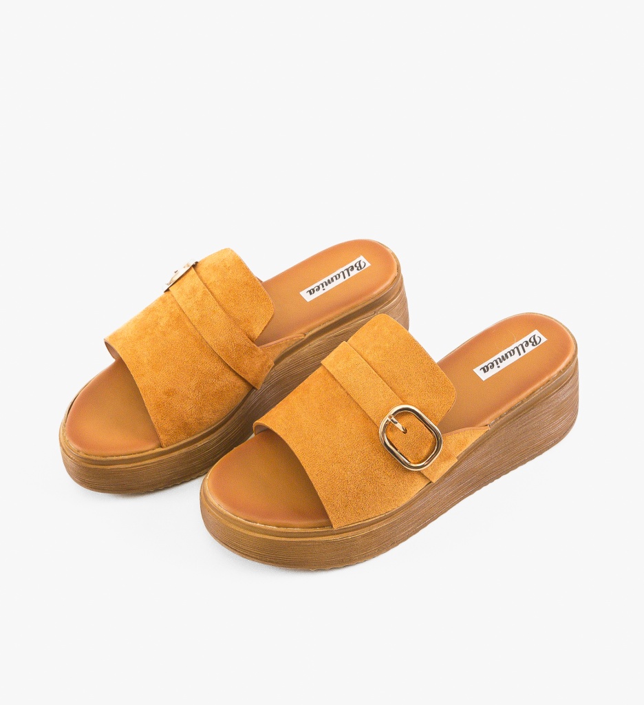 Papuci Dama Priya Camel - Confort și Eleganță - imagine 5