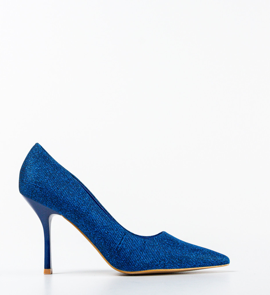 Pantofi Efan Albastri cu Toc - Eleganță Asigurată - imagine 2