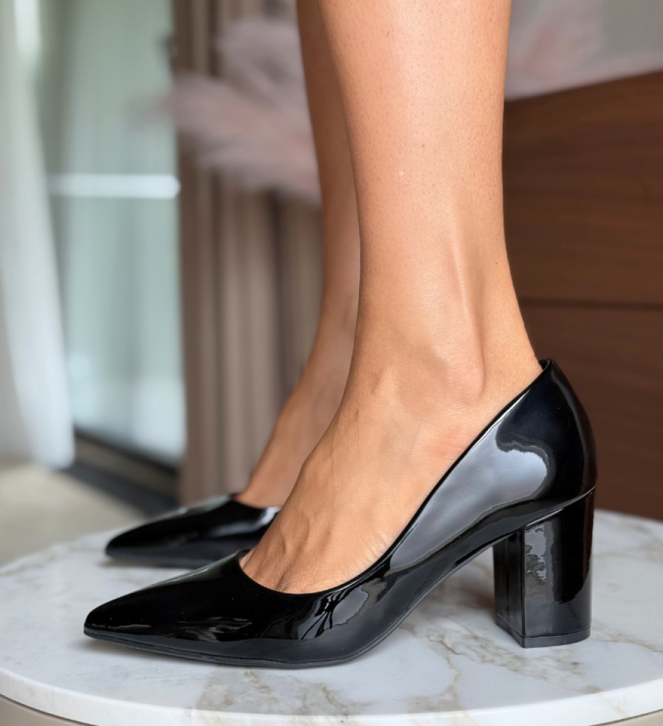 Pantofi Dama Brett Negri | Toc Elegant și Confort - imagine 2