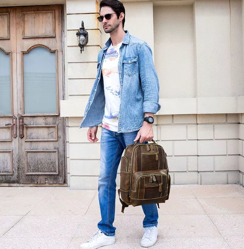 Rucsac Barbati Delis Eiran GT3332 Piele Naturala - imagine 3