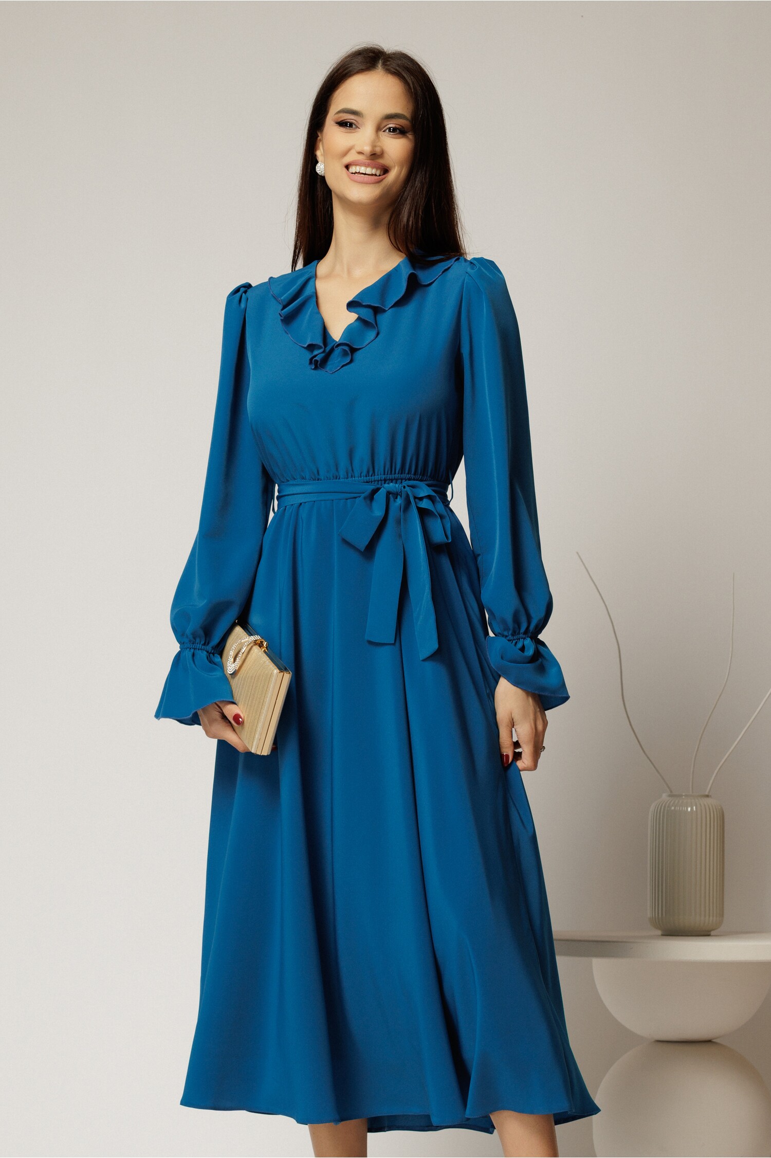 Rochie Eleganta Albastru Petrol | Cununie Civilă