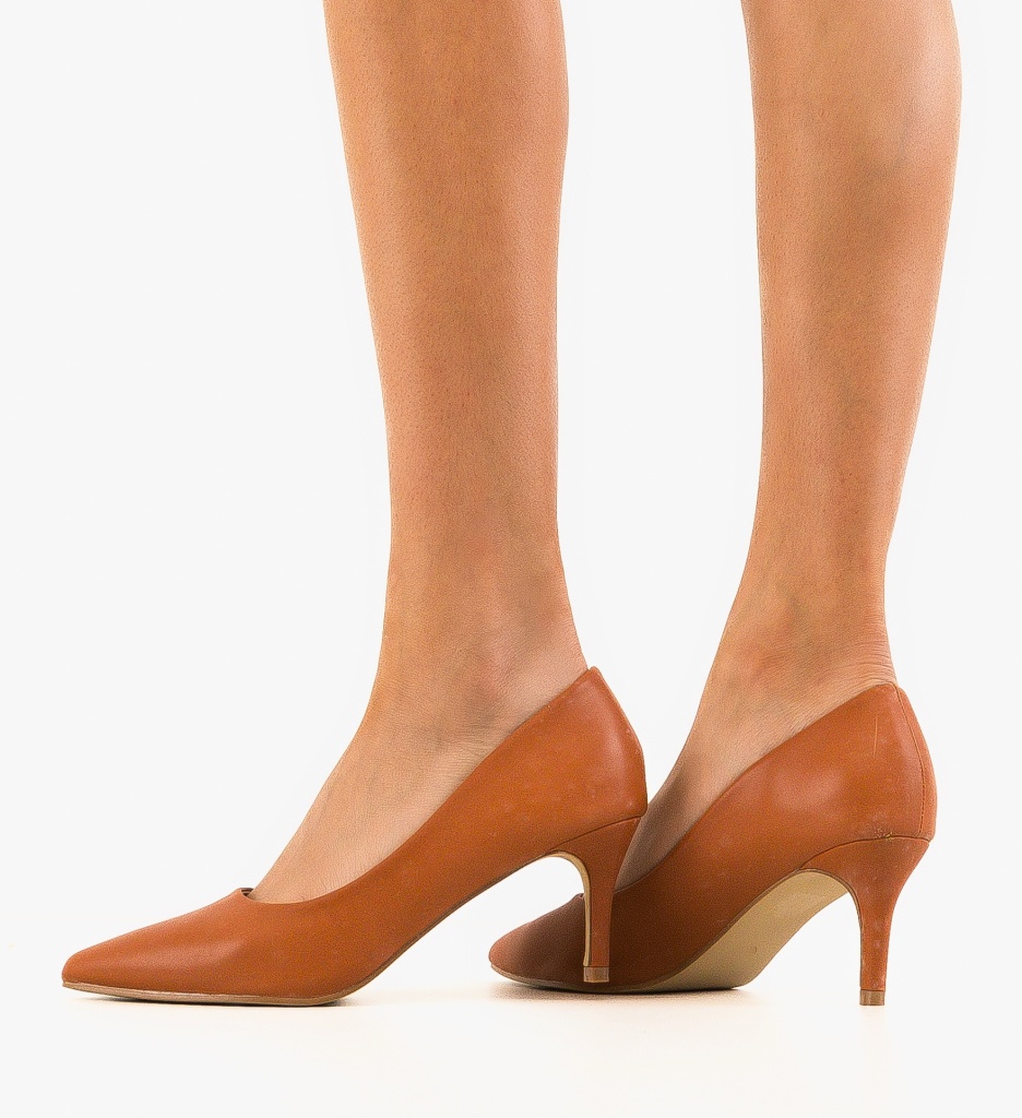 Pantofi Cheloo Camel cu Toc - Eleganță Asigurată - imagine 3