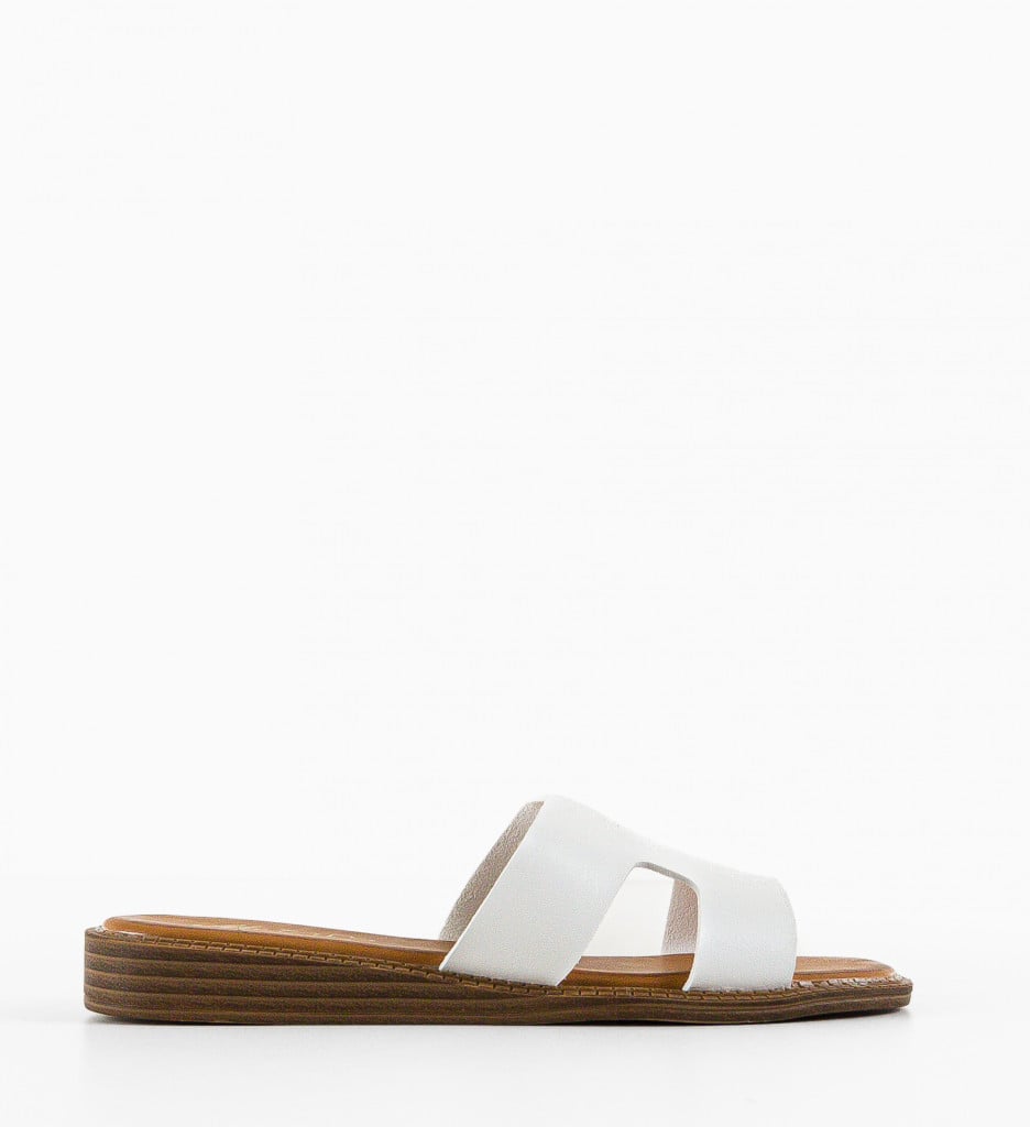 Papuci Dama Mermesy Albi | Confort Superior - imagine 4