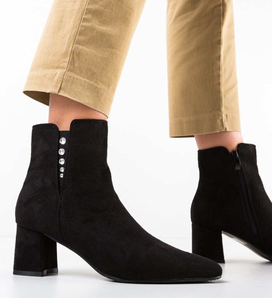 Botine Dama Rezaq Negre | Eleganță și Stil - imagine 6