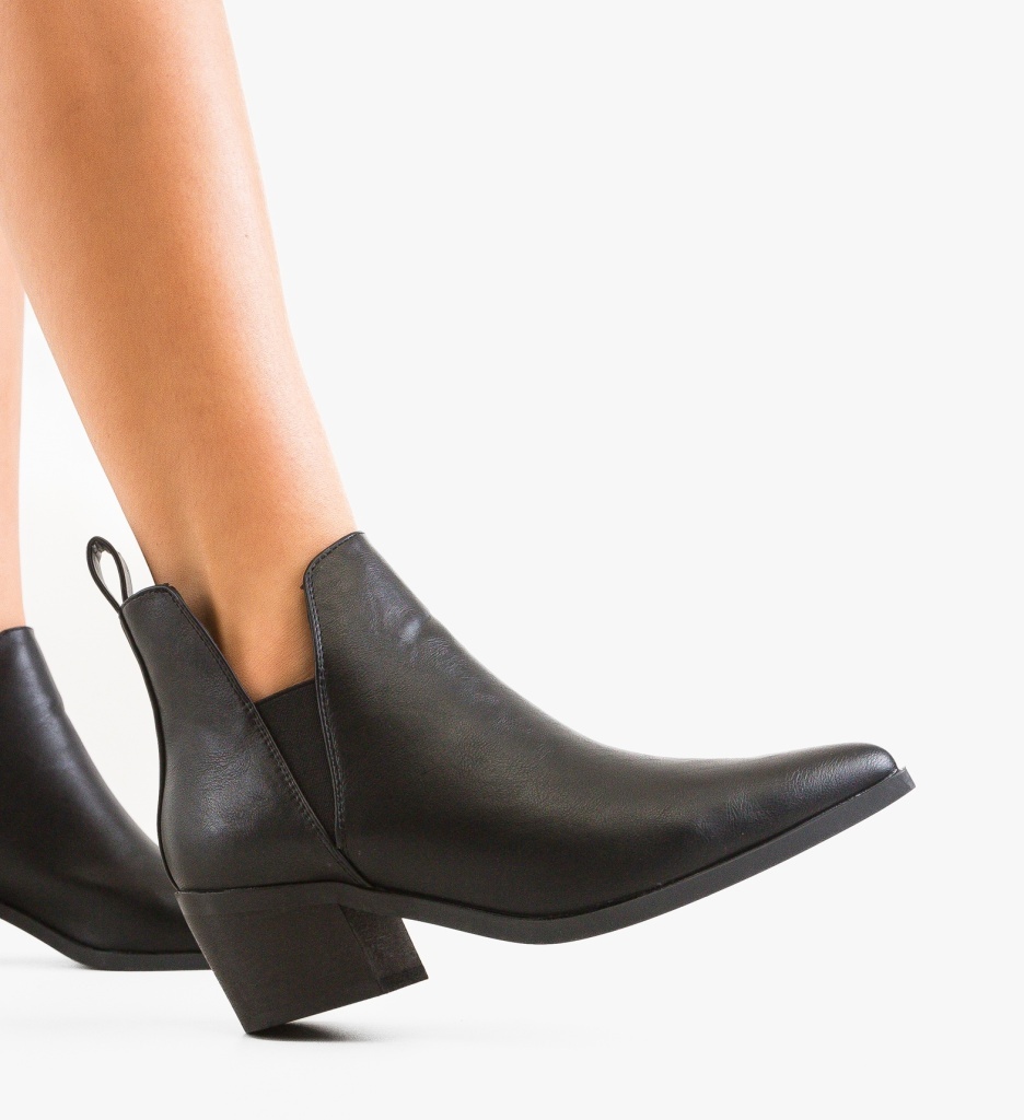 Botine Dama Lance Negre | Eleganță Urbană - imagine 3
