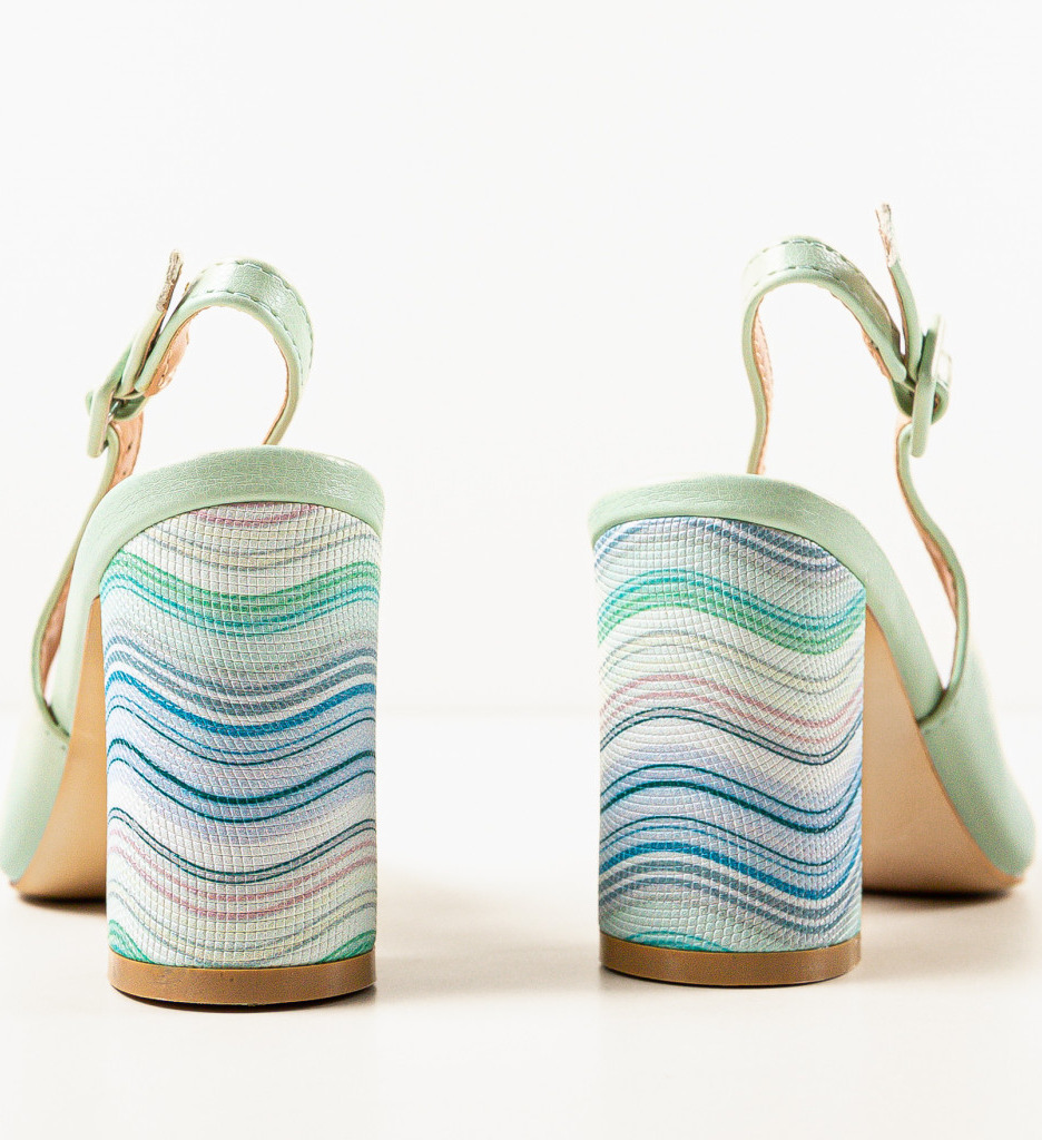 Pantofi cu toc Soka Verzi - Eleganță și Stil - imagine 6