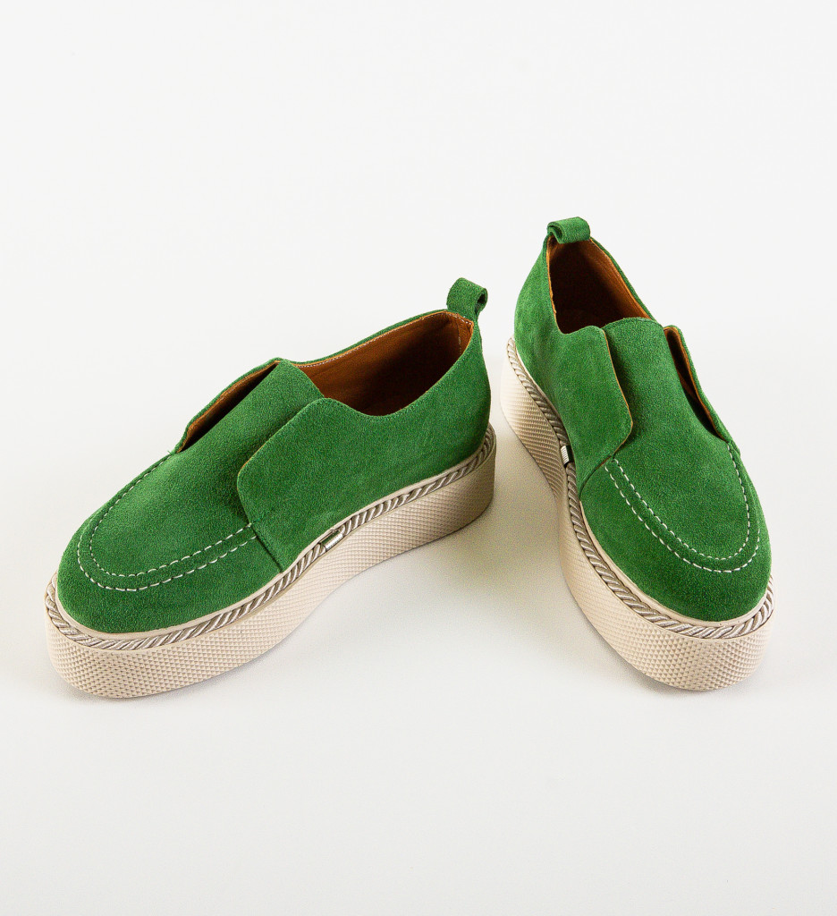 Pantofi Casual Hanter Verzi | Stil și Confort Urban - imagine 3