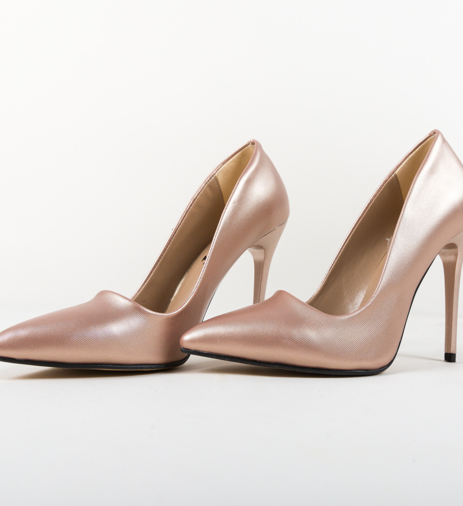 Pantofi Eoin Bronz cu Toc Eleganți - imagine 4