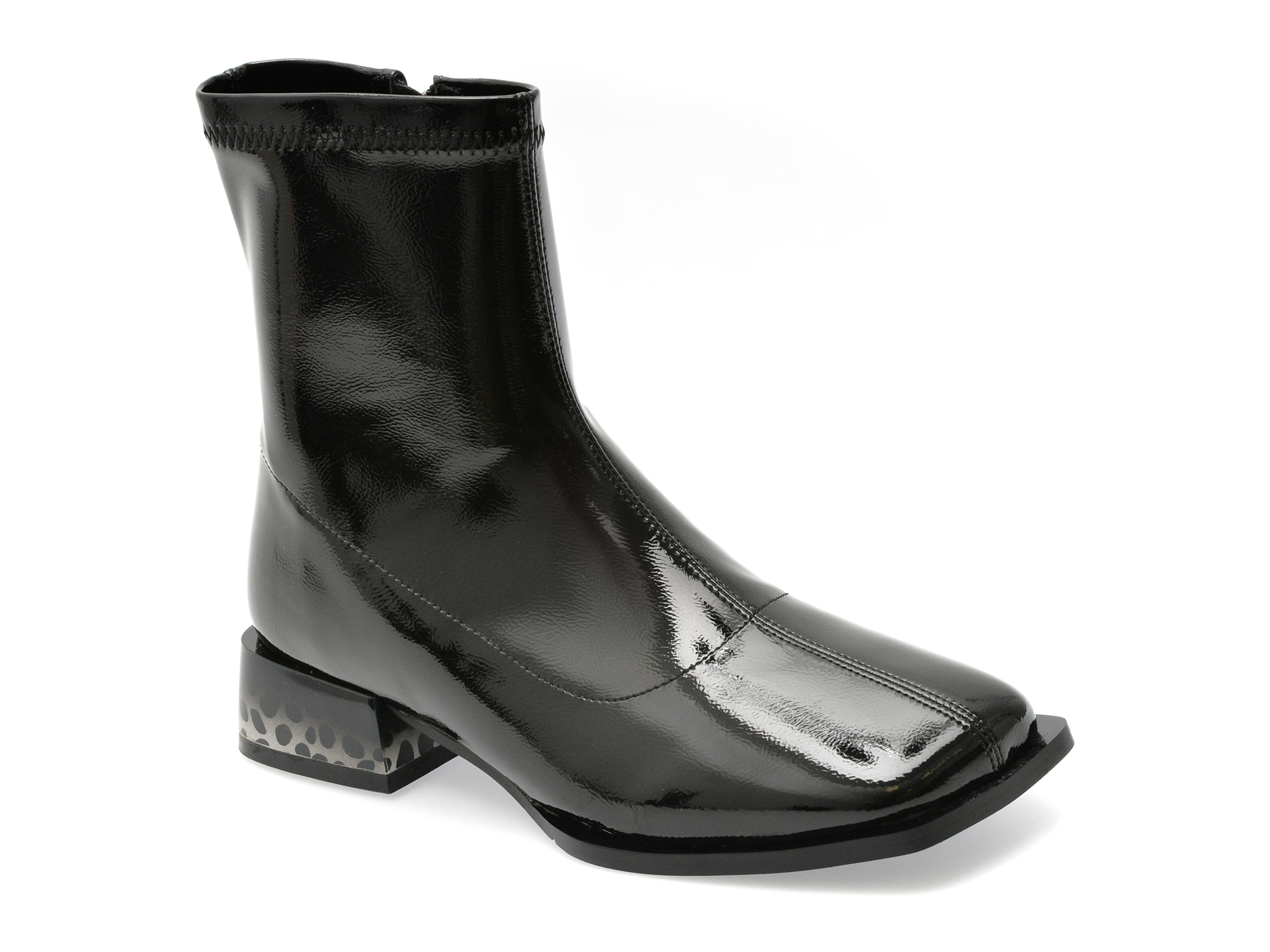 Botine FLAVIA PASSINI Negre Lacuite Elegante