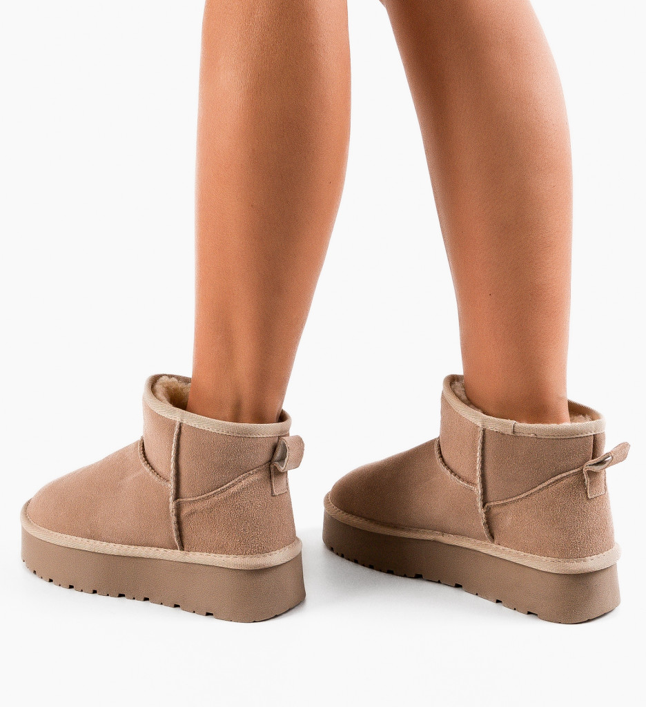 Cizme tip Uggs Bej | Confort Termic Maxim - imagine 3