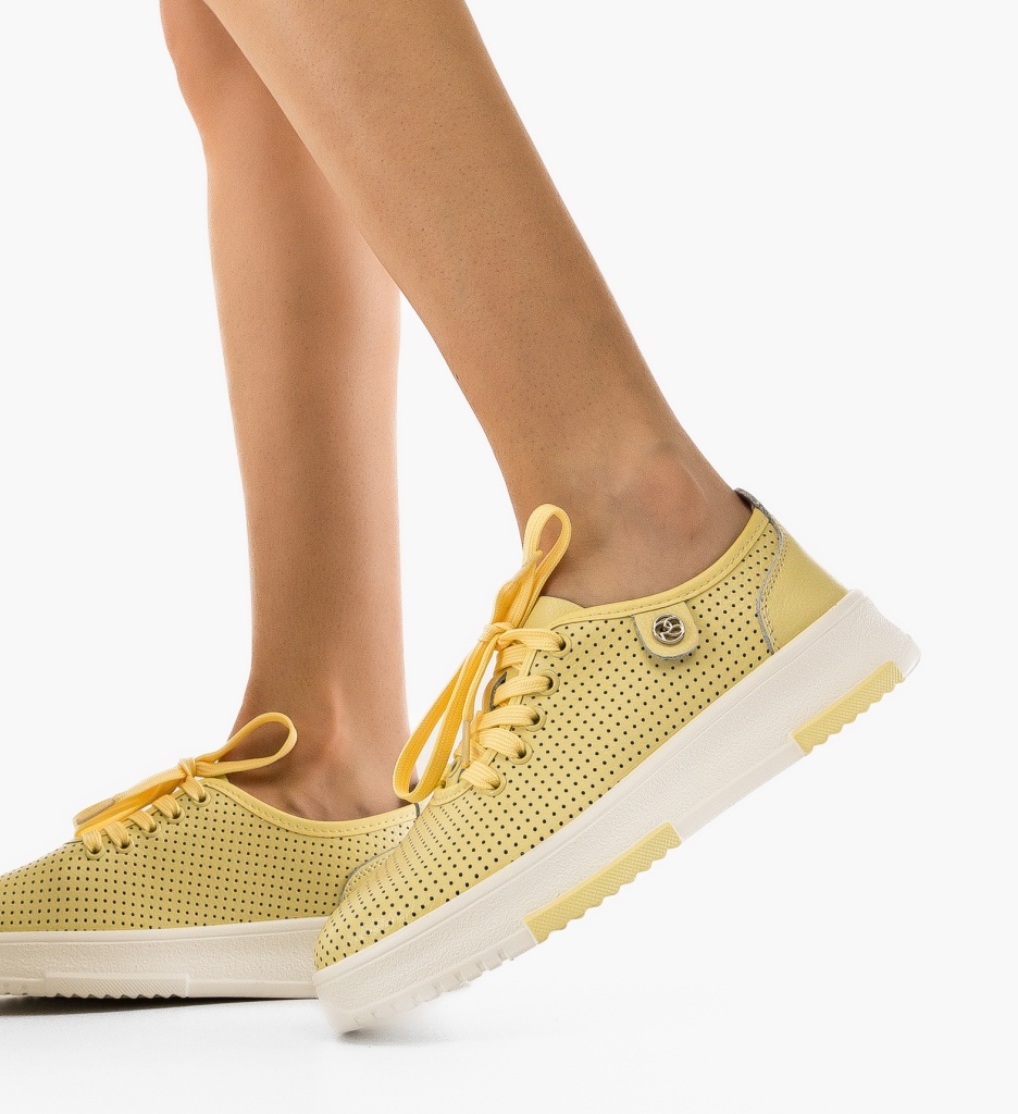 Pantofi Casual Galbeni Ygrysha | Confort Zilnic