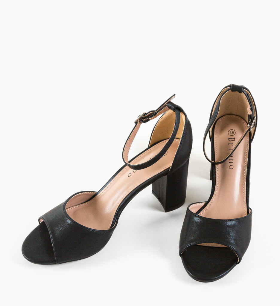 Sandale cu toc Magali Negre - Eleganță și Stil - imagine 6