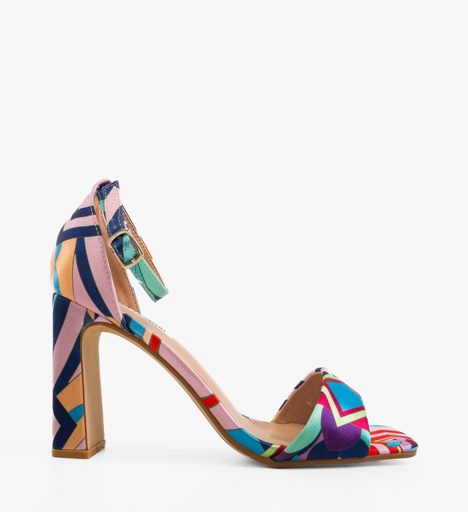 Sandale Dama Ego Albastri Elegante cu Toc - imagine 6