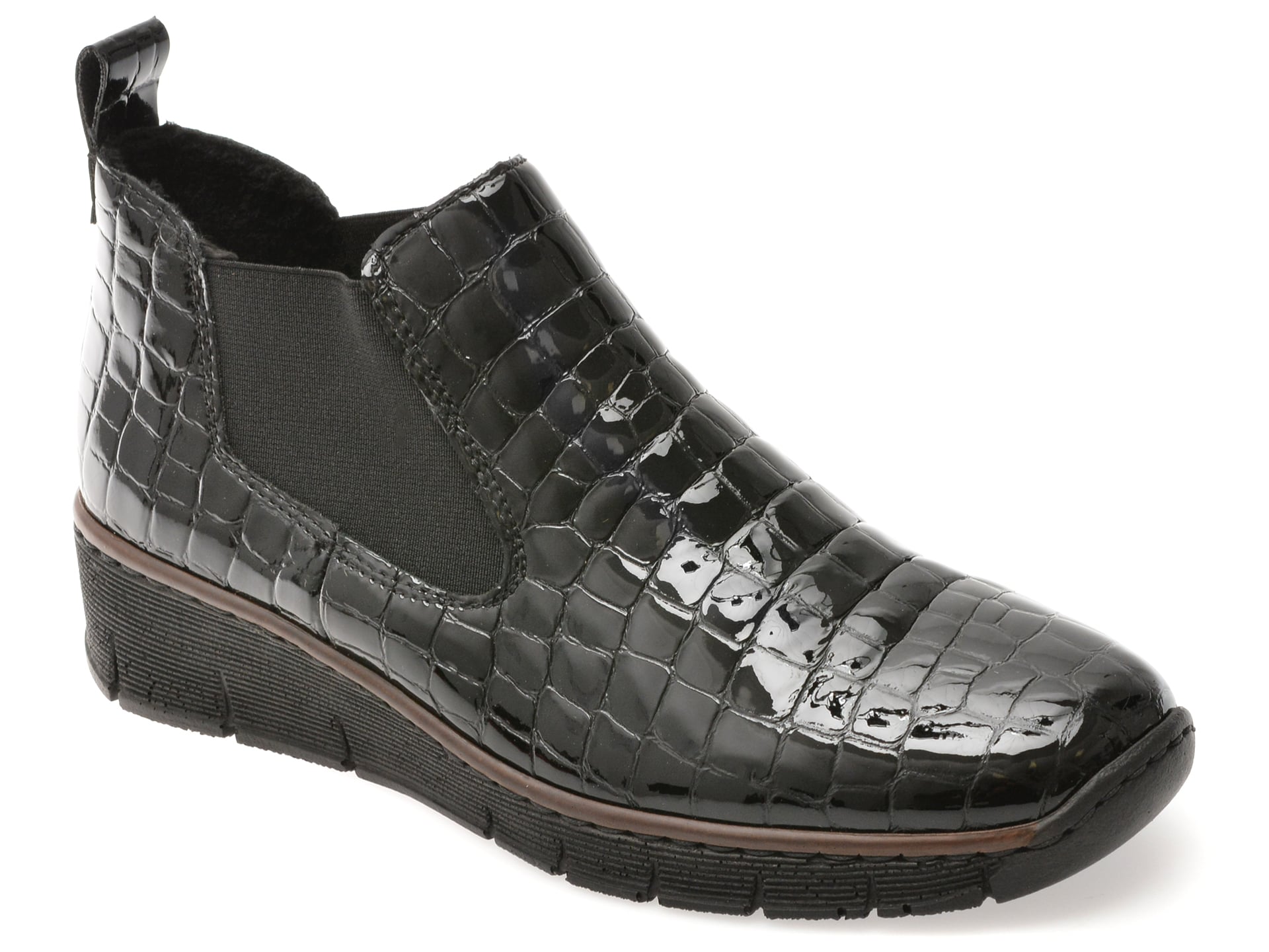 Ghete Rieker Croco Negre - Eleganță și Confort