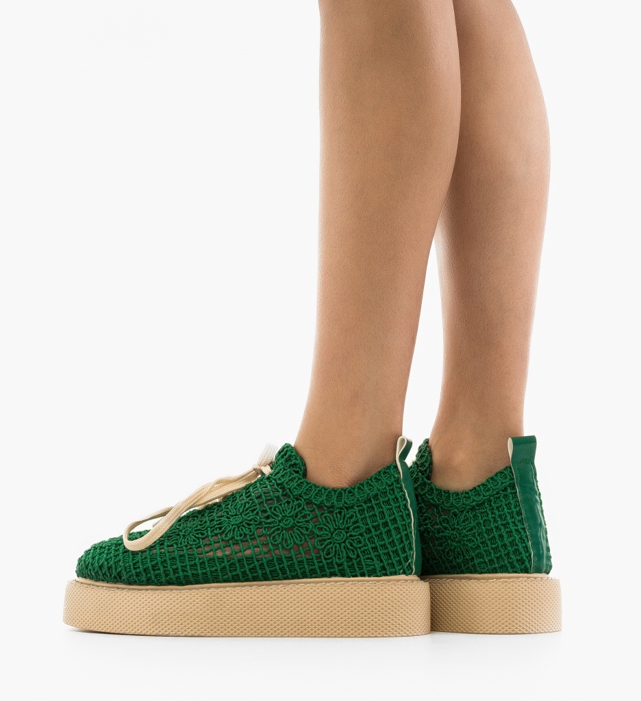Pantofi Ystory Verzi | Stil Casual Confortabil - imagine 2