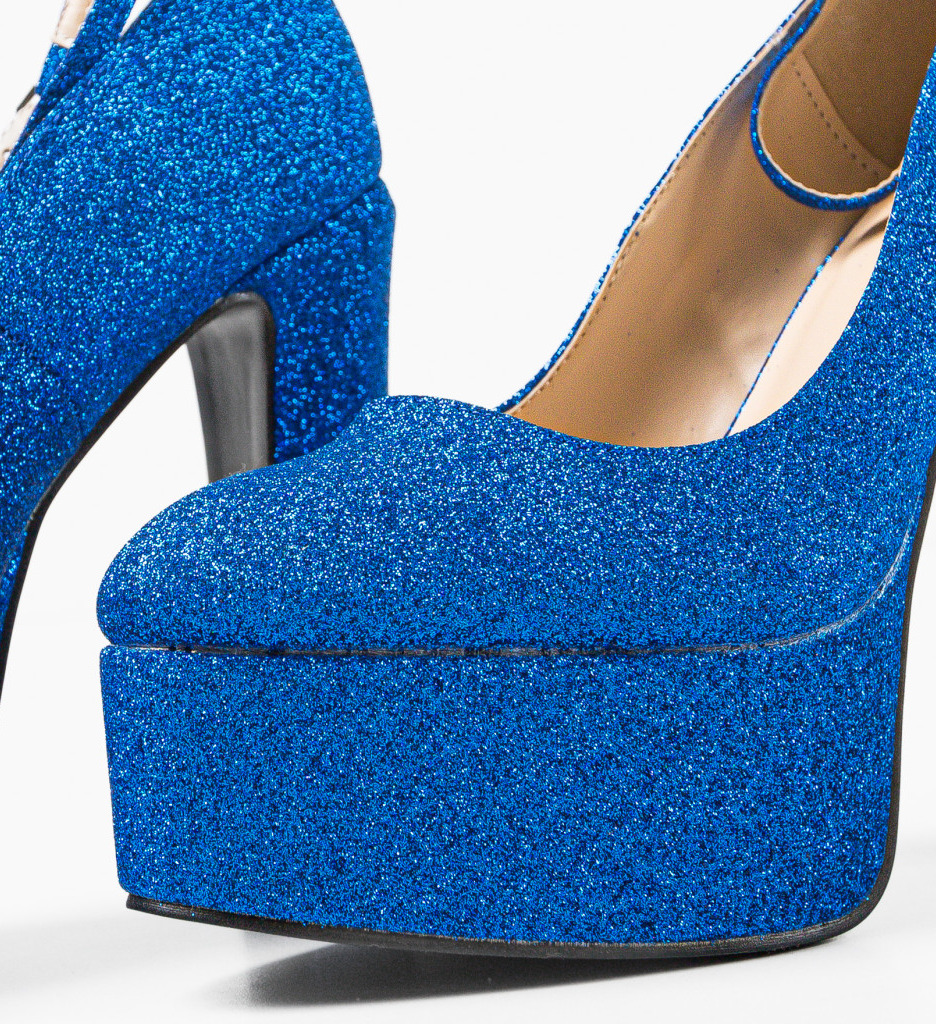 Pantofi Ned Albastri cu Toc - Eleganță și Stil - imagine 4