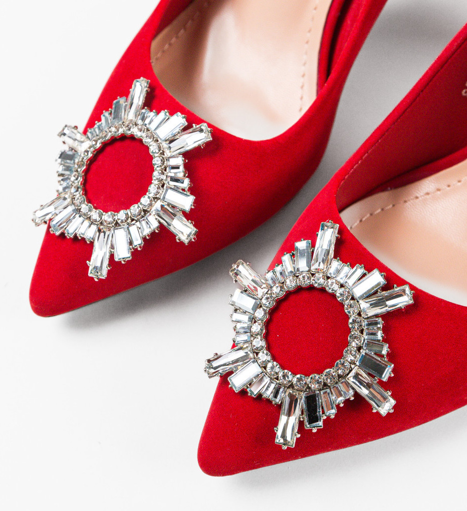 Pantofi Dama Hebebe Rosii Eleganți - imagine 7
