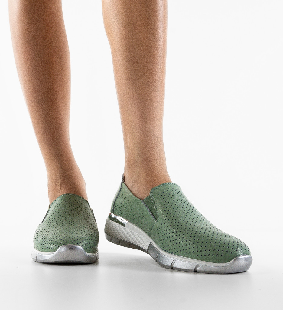 Pantofi Casual Pufine Verzi - Confort & Stil - imagine 3