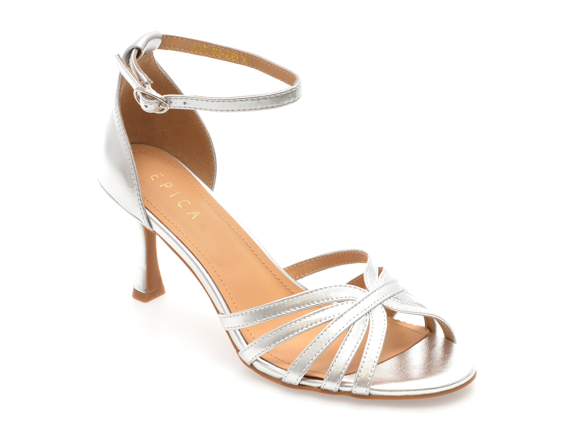 Sandale EPICA Argintii Piele Naturală Elegante