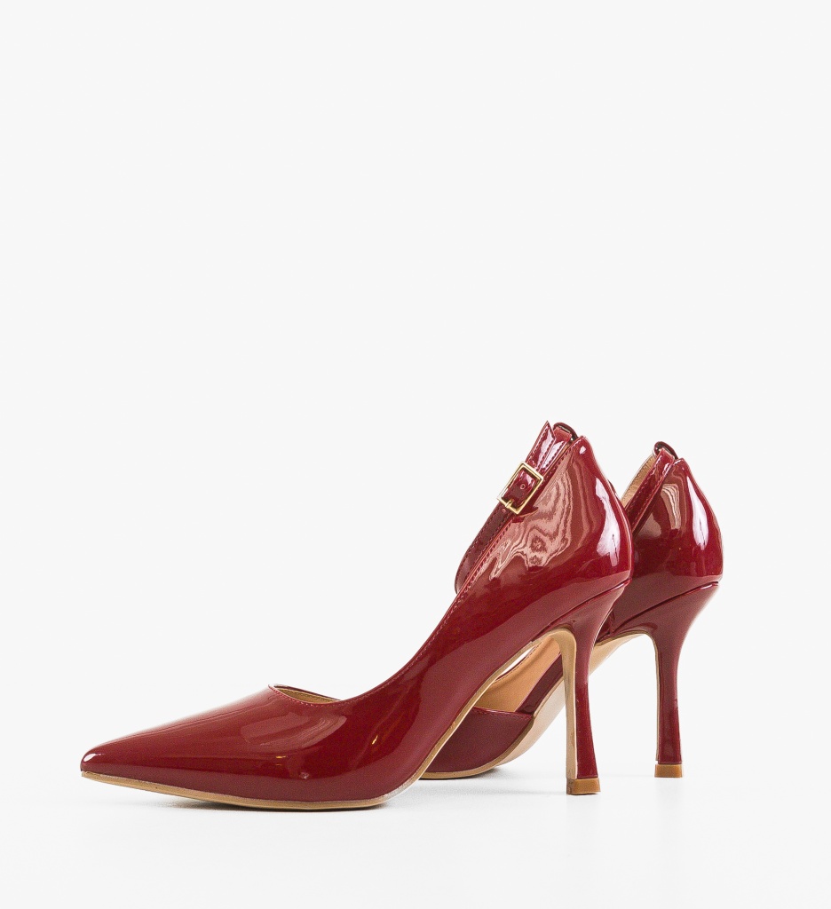 Pantofi Dama Iga Grena cu Toc Eleganți - imagine 3