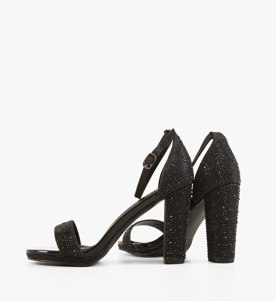 Sandale Dama Kajahhy | Toc Eleganta Negru - imagine 5