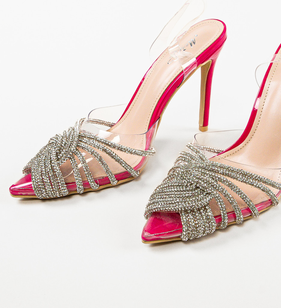 Pantofi Toc Fuchsia Eleganți Rawne - imagine 9