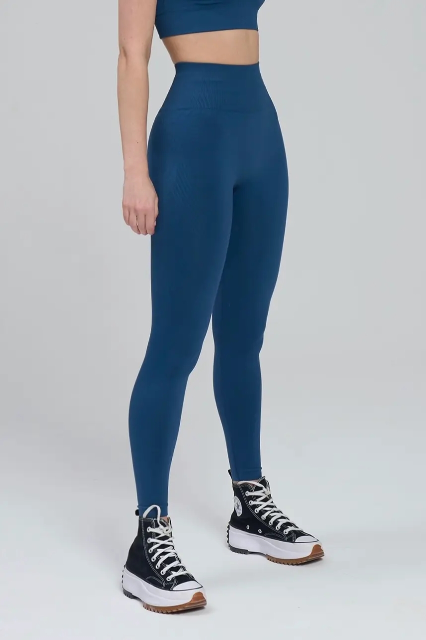 Colanti sport seamless cu push-up Marquise albastru - imagine 2