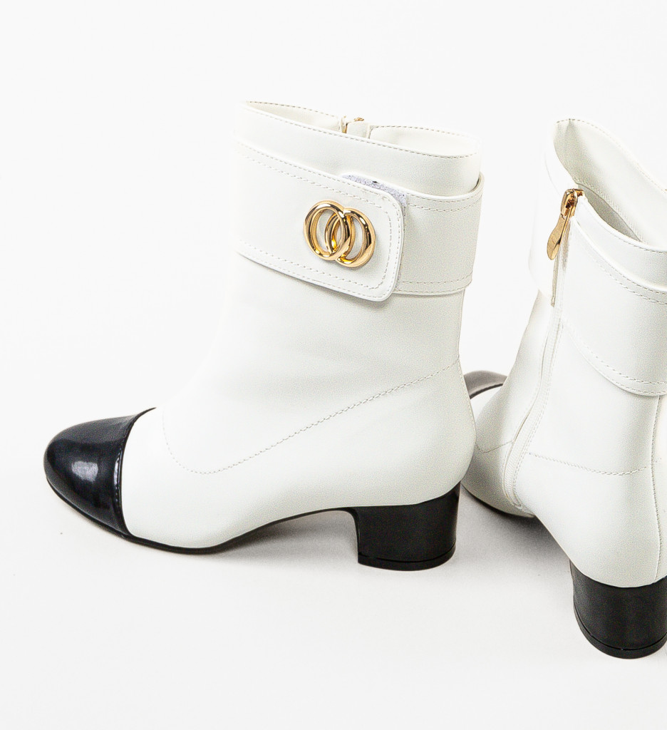 Botine Greto Albe - Eleganță și Stil Urban - imagine 8