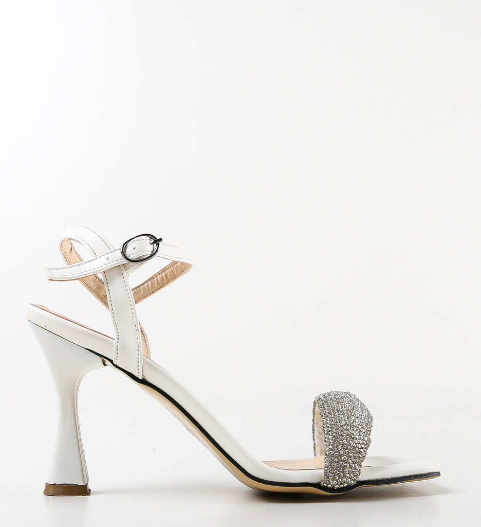 Sandale dama Vibe Albe | Eleganță și Stil - imagine 5