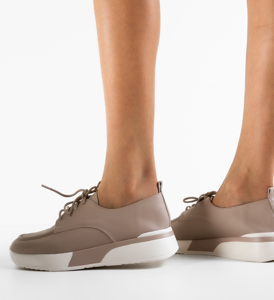 Pantofi Casual Dama Rhine Gri - Confort & Stil - imagine 2