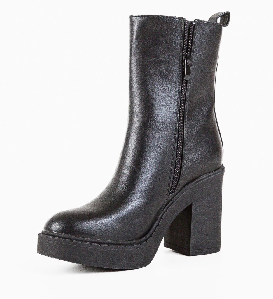 Botine Dama Negre Justi - Design Elegant - imagine 5