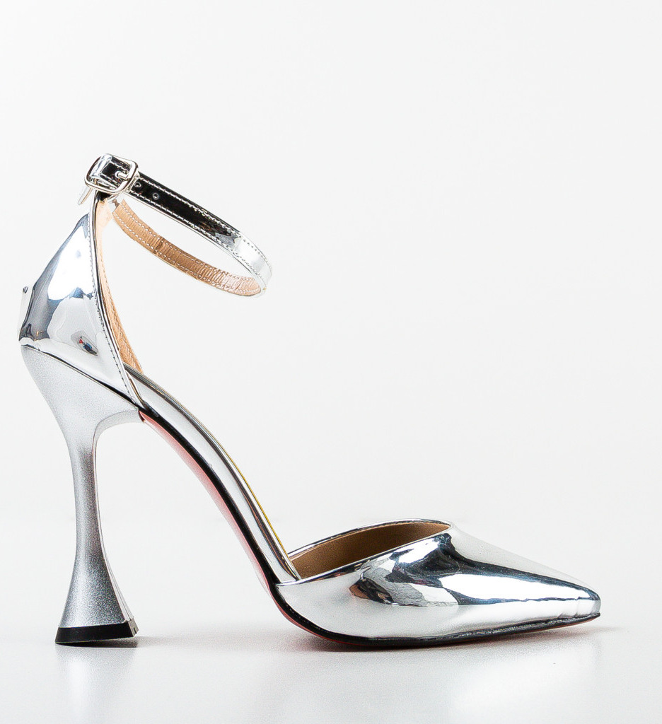 Pantofi Ferez Argintii | Eleganți de Ocazie - imagine 4