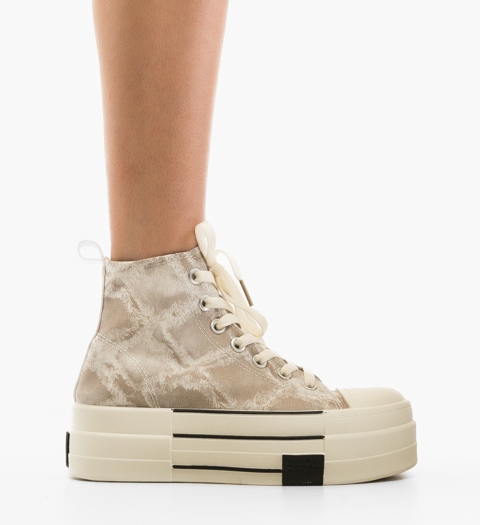 Sneakers Adal Dama Bej - Confort și Stil - imagine 6