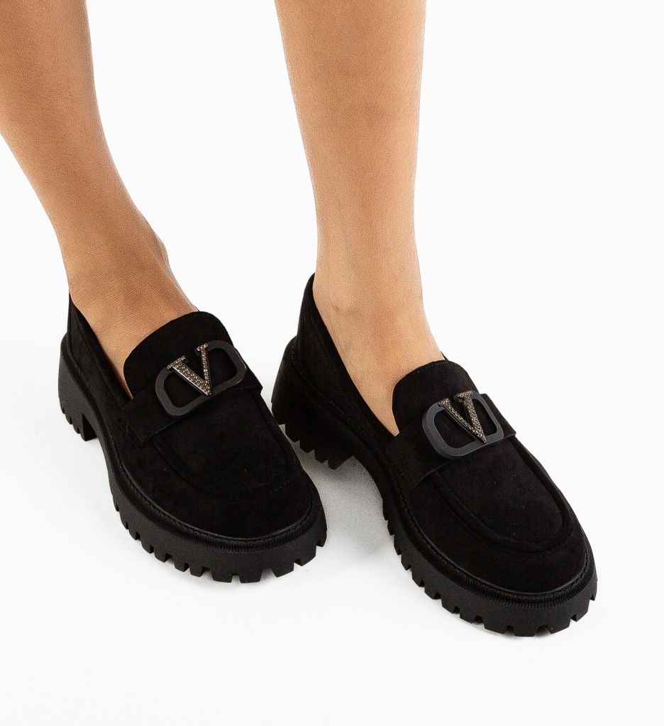 Pantofi Casual Dama Ejiro Negri | Confort & Stil - imagine 2