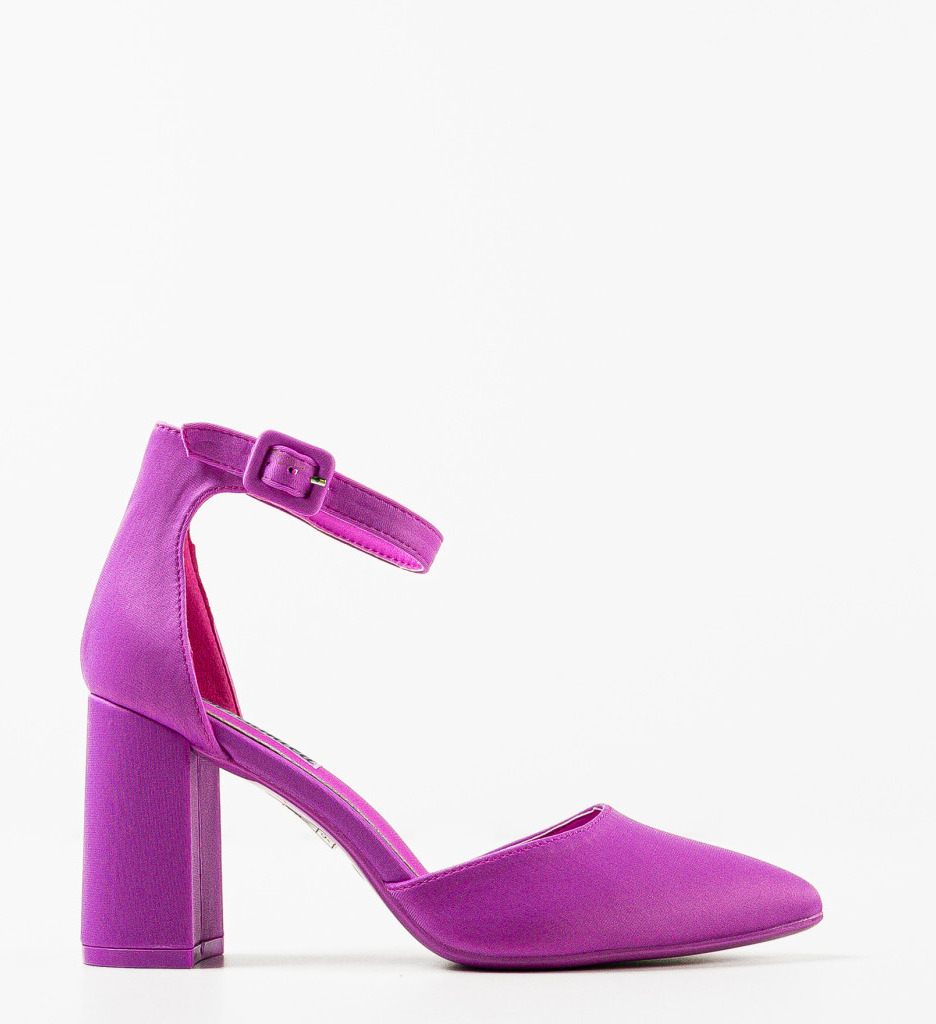 Pantofi Jasper Mov cu Toc Eleganți - imagine 4