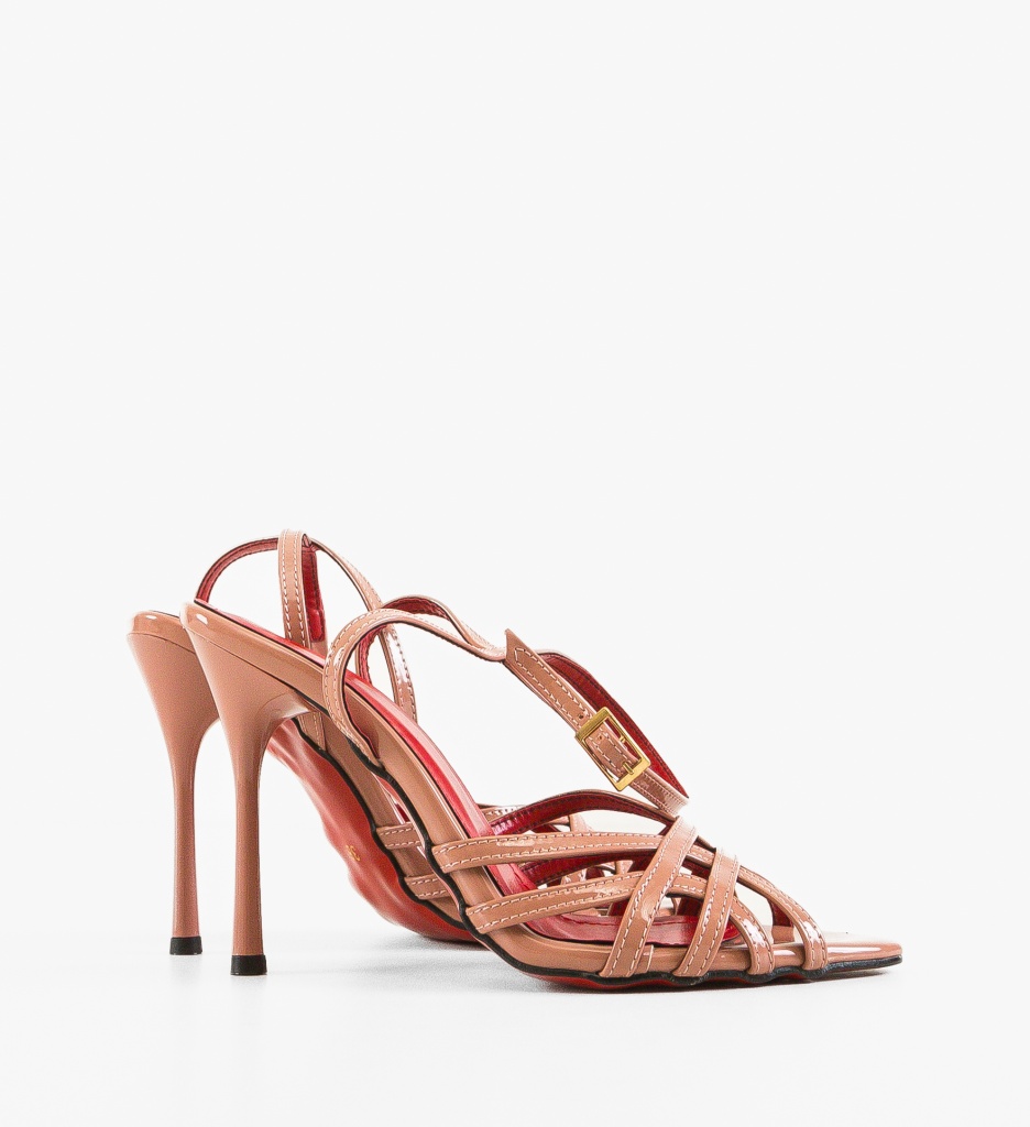 Sandale cu Toc Mynny Nude - Eleganță și Stil - imagine 4