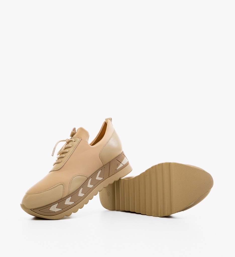 Sneakers Dama Gazy Bej - Confort și Stil - imagine 8
