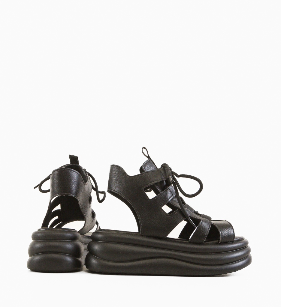 Sandale Dama Hartle Negre - Eleganță și Confort - imagine 4