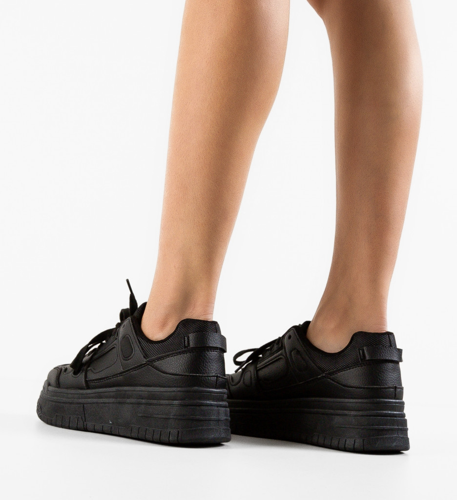 Sneakers Dama Sash Negri - Confort și Stil - imagine 3