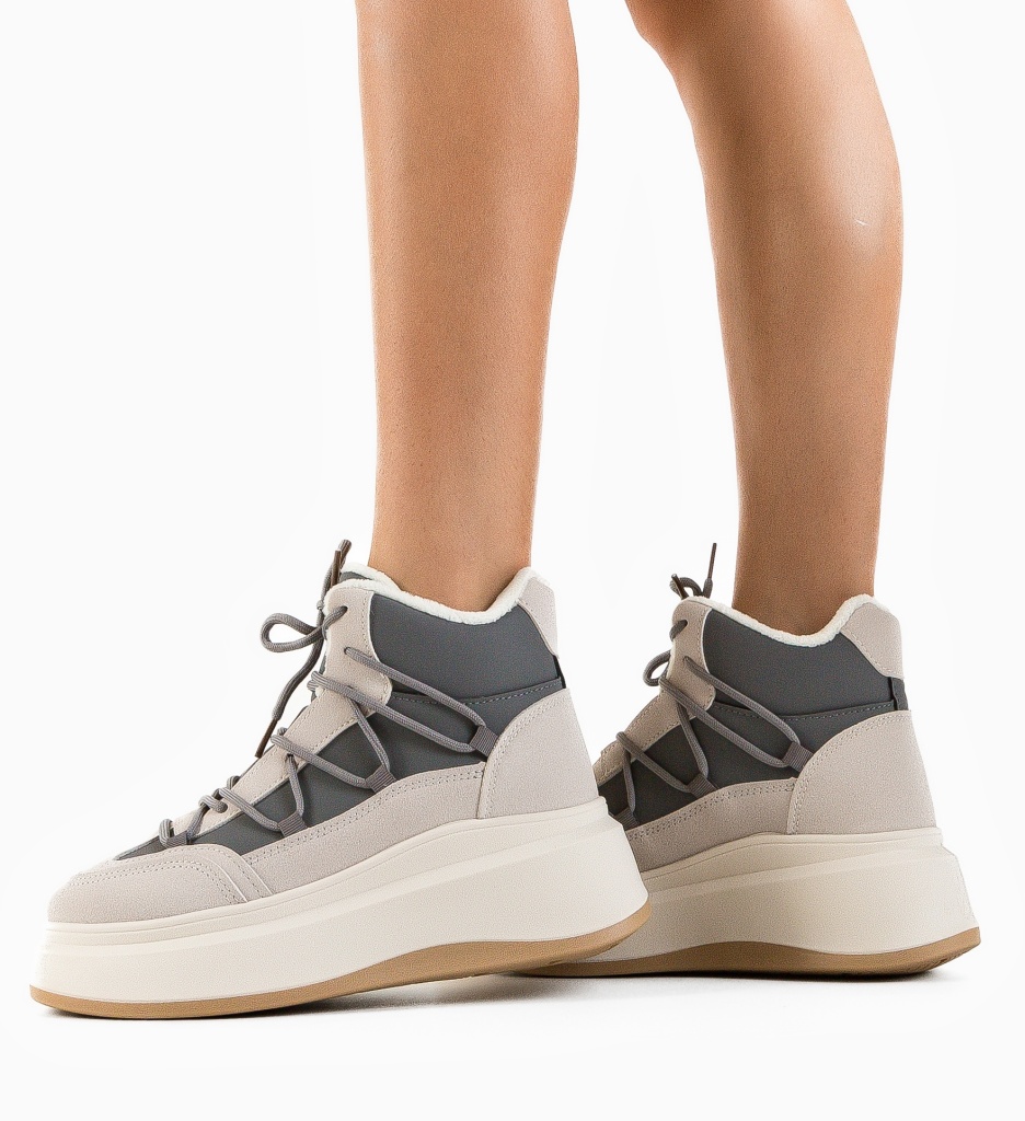 Sneakers Dama Voldus Gri | Confort și Stil Urban - imagine 3