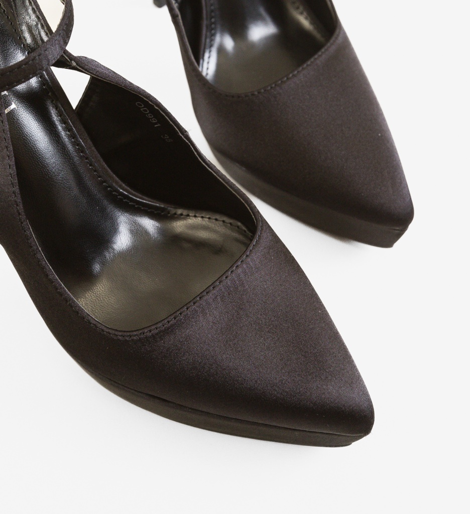 Pantofi dama Velyon Negri cu toc elegant - imagine 6